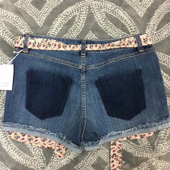 Lauren Conrad patchwork cut offs sz 2 NWT - Picture 2 of 3